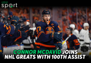 Connor McDavid joins NHL greats with 100th assist